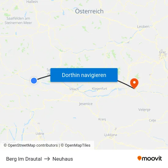 Berg Im Drautal to Neuhaus map