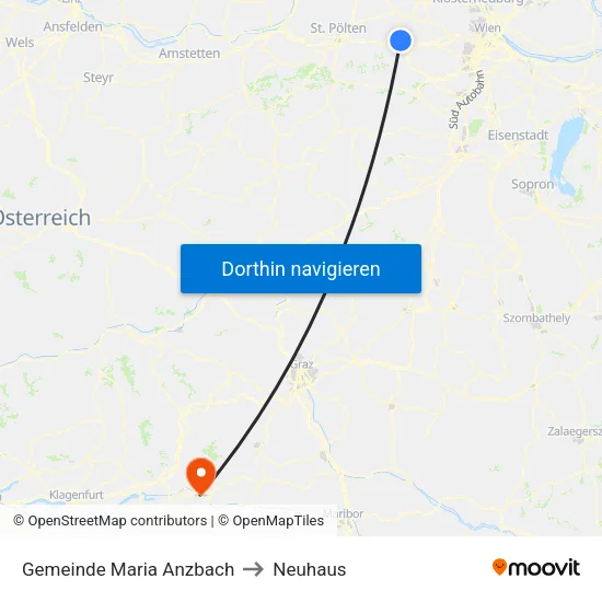 Gemeinde Maria Anzbach to Neuhaus map