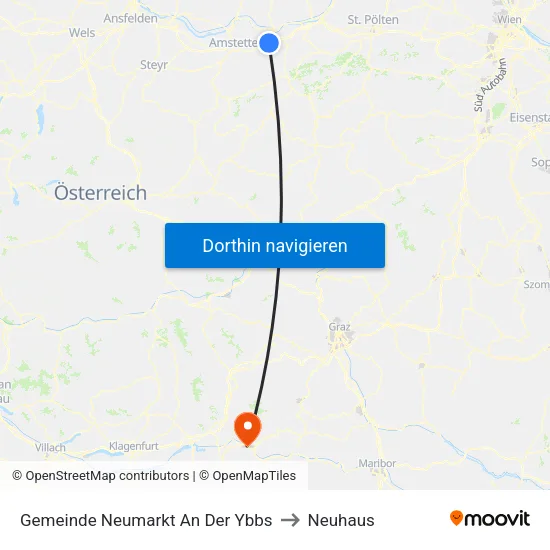Gemeinde Neumarkt An Der Ybbs to Neuhaus map