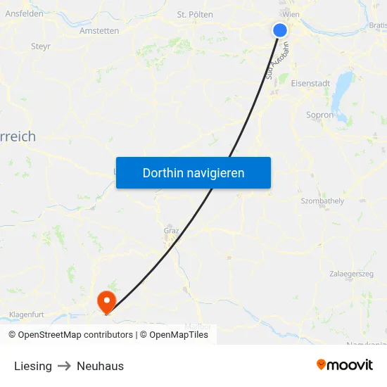 Liesing to Neuhaus map