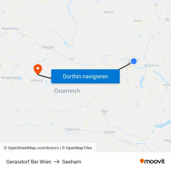 Gerasdorf Bei Wien to Seeham map