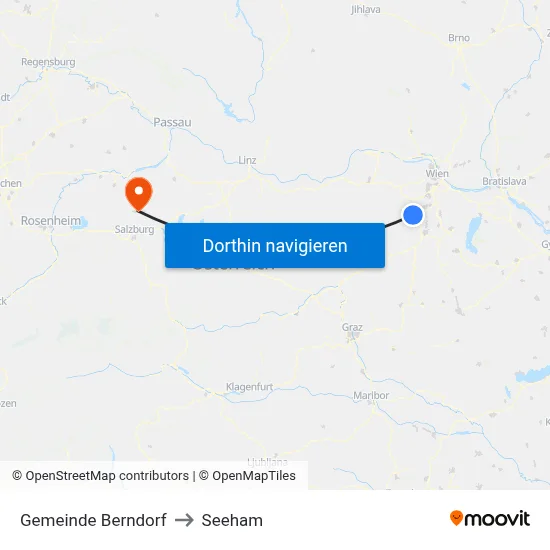 Gemeinde Berndorf to Seeham map