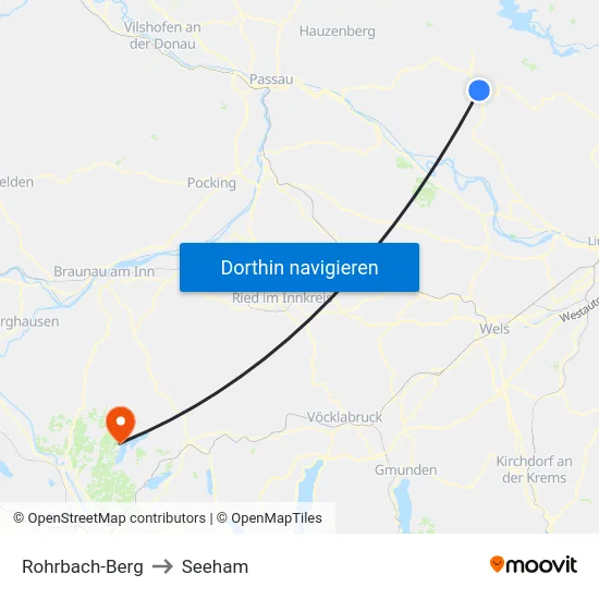 Rohrbach-Berg to Seeham map