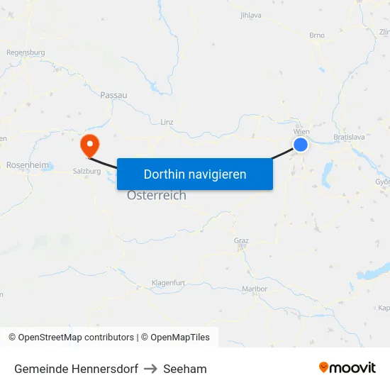 Gemeinde Hennersdorf to Seeham map