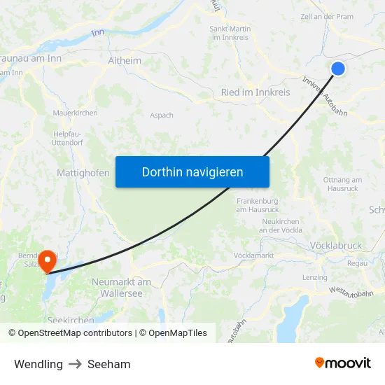 Wendling to Seeham map
