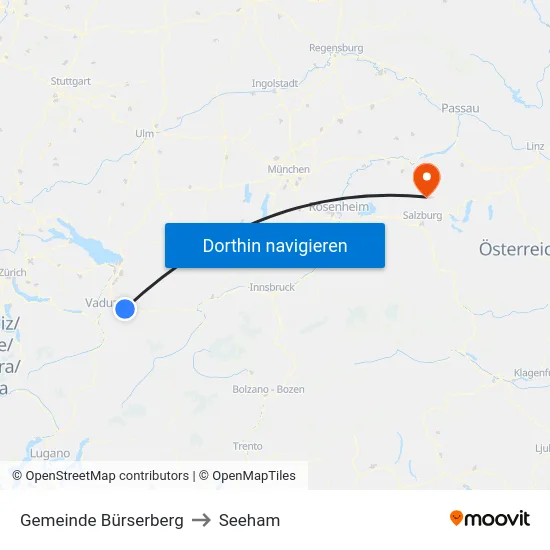 Gemeinde Bürserberg to Seeham map