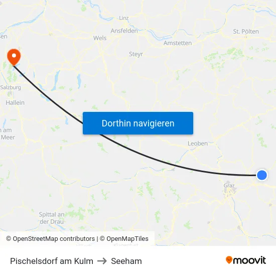 Pischelsdorf am Kulm to Seeham map