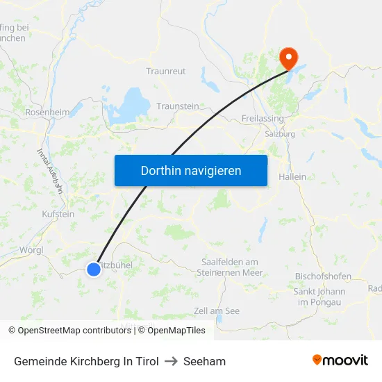 Gemeinde Kirchberg In Tirol to Seeham map