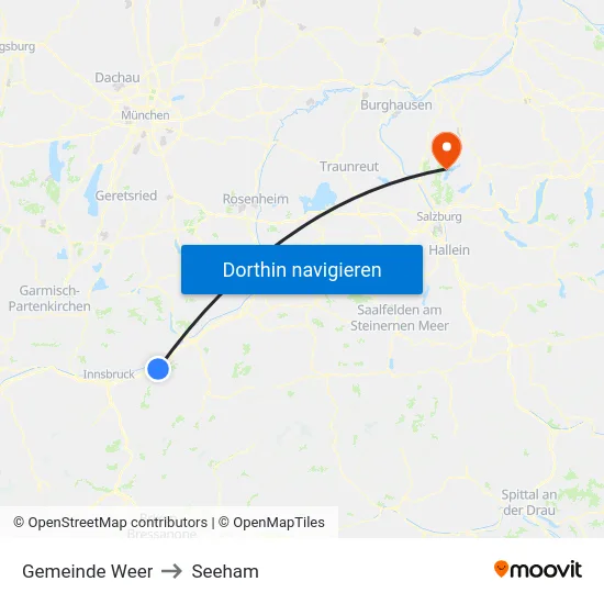 Gemeinde Weer to Seeham map