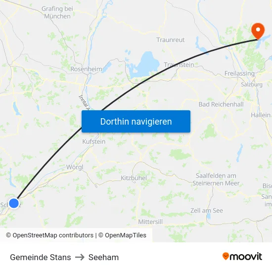 Gemeinde Stans to Seeham map