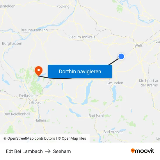 Edt Bei Lambach to Seeham map