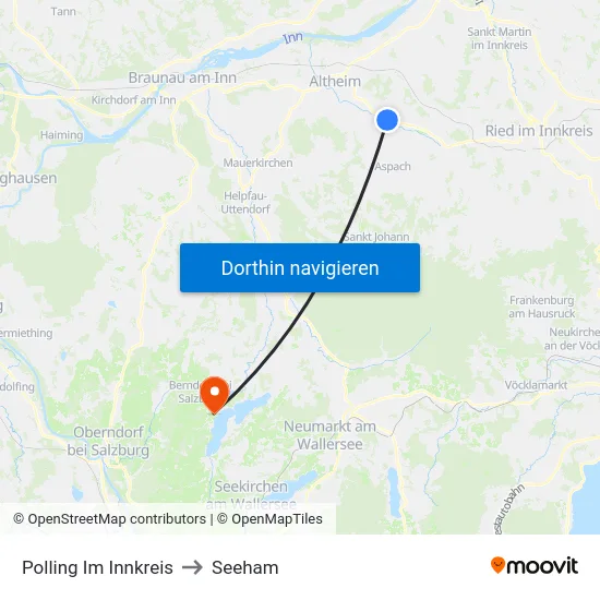 Polling Im Innkreis to Seeham map