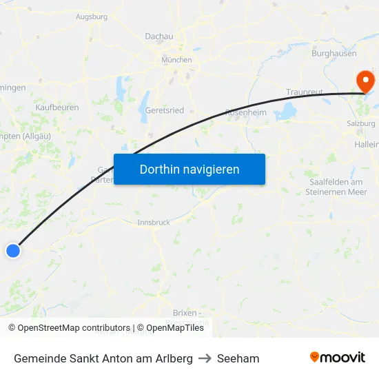 Gemeinde Sankt Anton am Arlberg to Seeham map