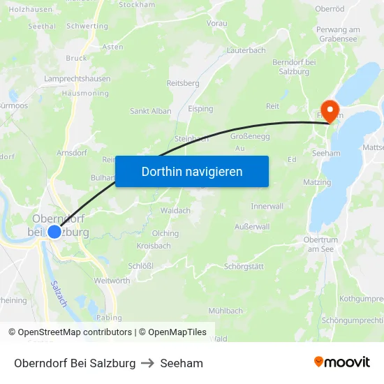 Oberndorf Bei Salzburg to Seeham map