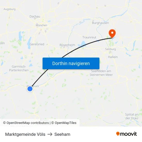 Marktgemeinde Völs to Seeham map