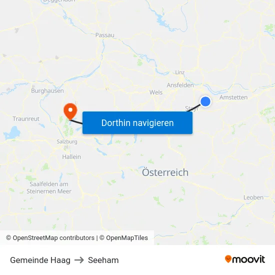 Gemeinde Haag to Seeham map