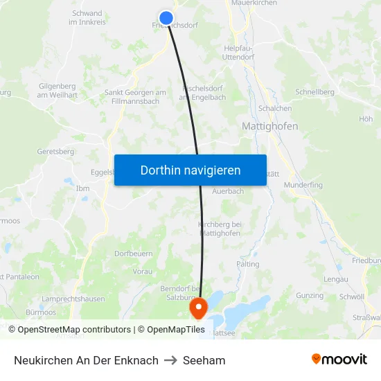 Neukirchen An Der Enknach to Seeham map