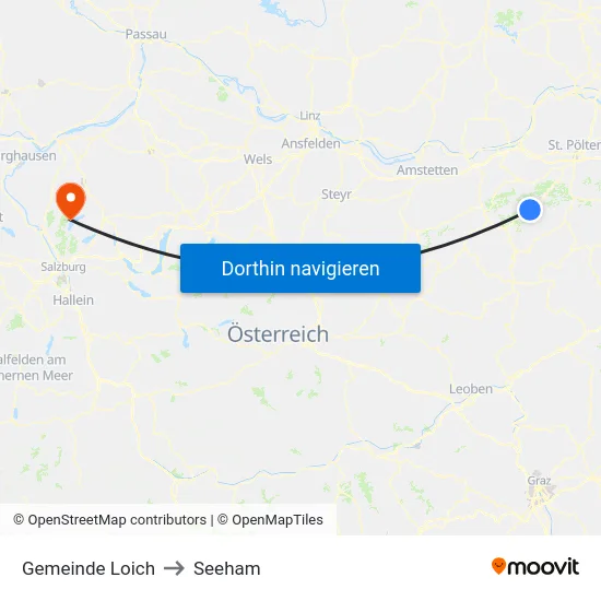 Gemeinde Loich to Seeham map