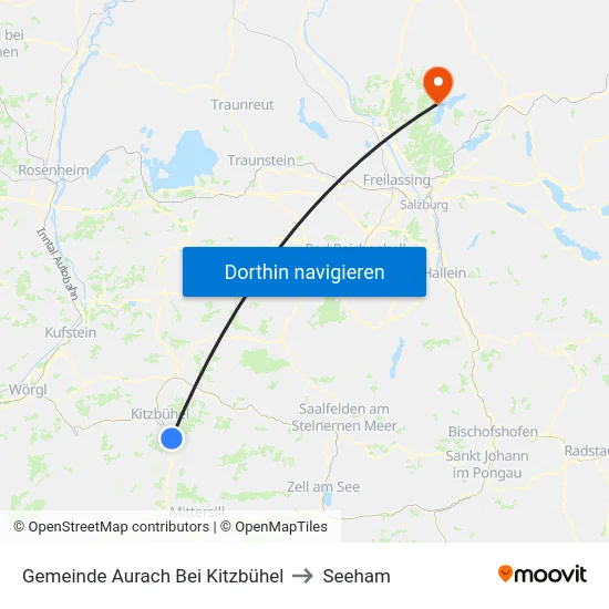Gemeinde Aurach Bei Kitzbühel to Seeham map