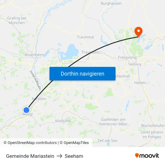 Gemeinde Mariastein to Seeham map