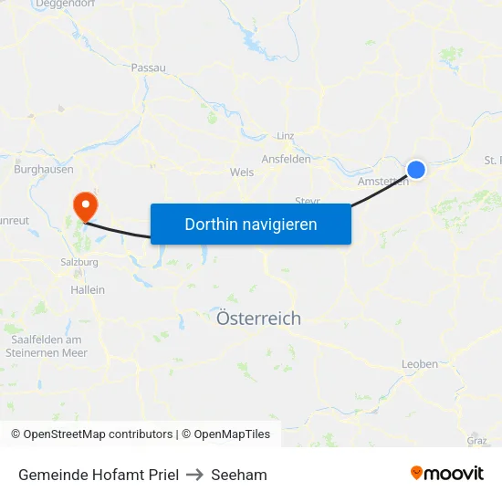 Gemeinde Hofamt Priel to Seeham map