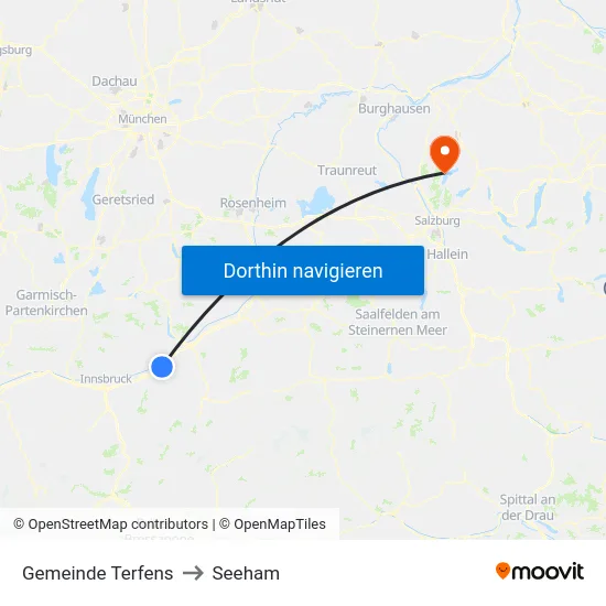 Gemeinde Terfens to Seeham map