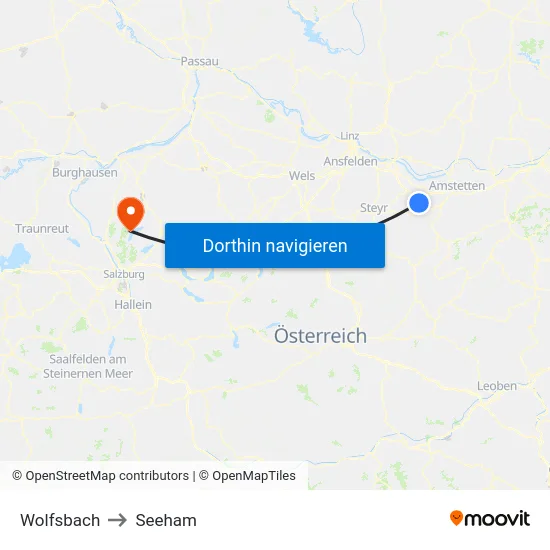 Wolfsbach to Seeham map