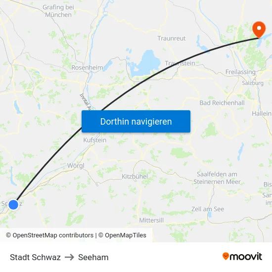 Stadt Schwaz to Seeham map
