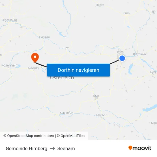 Gemeinde Himberg to Seeham map