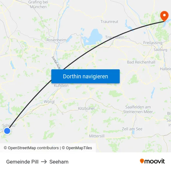 Gemeinde Pill to Seeham map