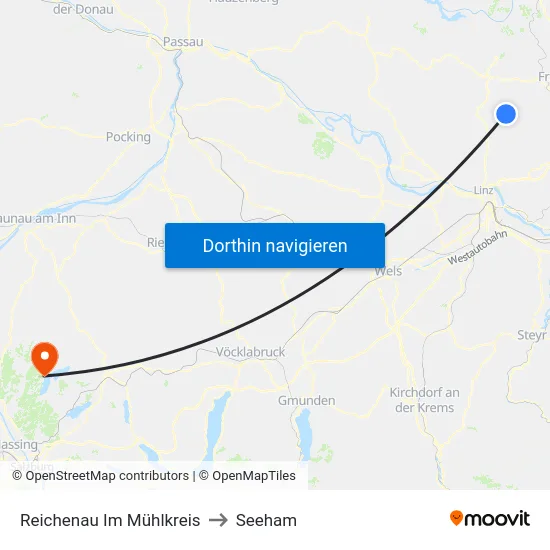 Reichenau Im Mühlkreis to Seeham map