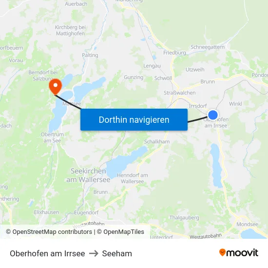Oberhofen am Irrsee to Seeham map