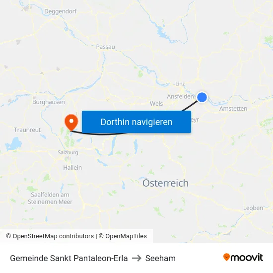 Gemeinde Sankt Pantaleon-Erla to Seeham map