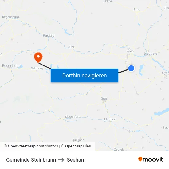 Gemeinde Steinbrunn to Seeham map