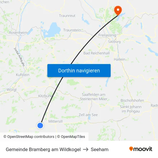Gemeinde Bramberg am Wildkogel to Seeham map