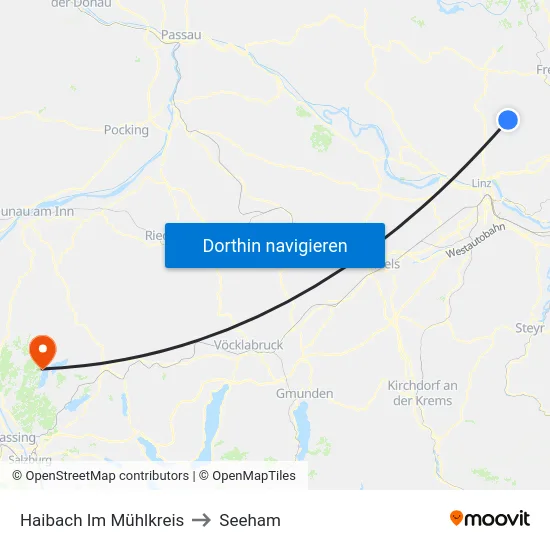 Haibach Im Mühlkreis to Seeham map