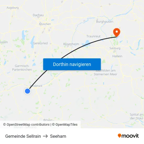 Gemeinde Sellrain to Seeham map