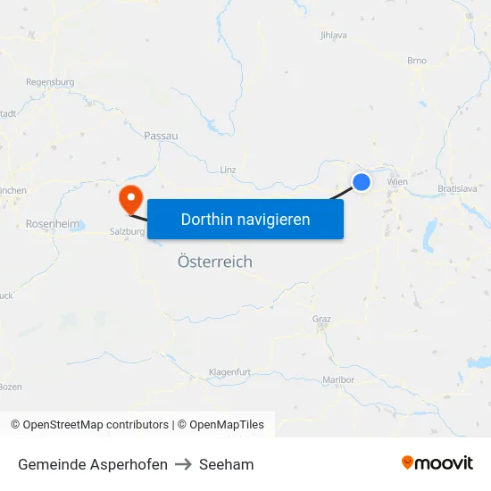 Gemeinde Asperhofen to Seeham map