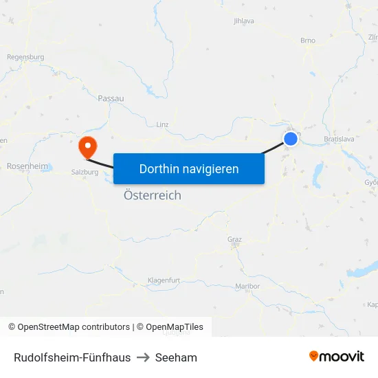 Rudolfsheim-Fünfhaus to Seeham map