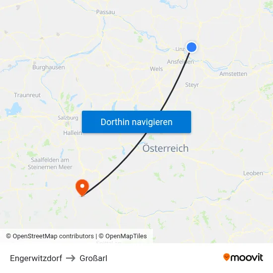 Engerwitzdorf to Großarl map