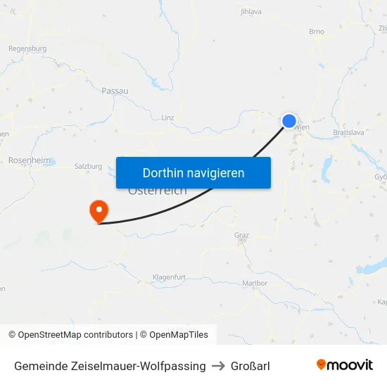 Gemeinde Zeiselmauer-Wolfpassing to Großarl map