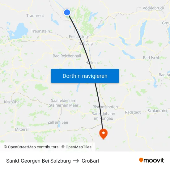 Sankt Georgen Bei Salzburg to Großarl map