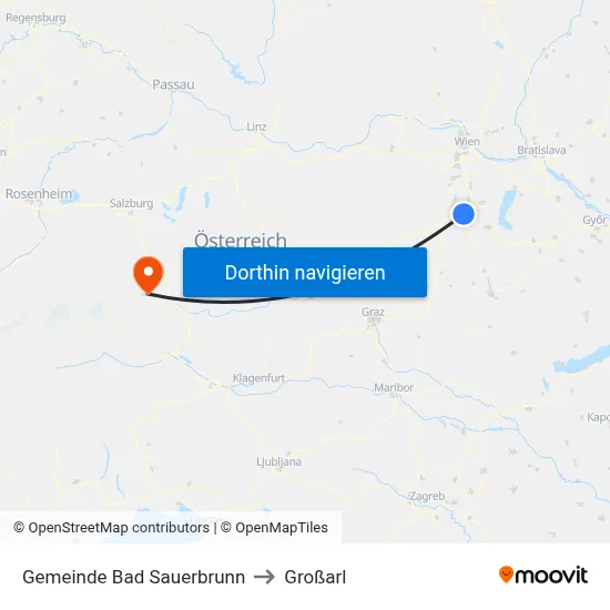 Gemeinde Bad Sauerbrunn to Großarl map