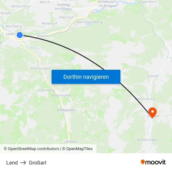 Lend to Großarl map