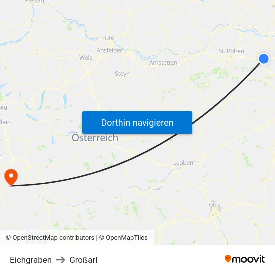 Eichgraben to Großarl map