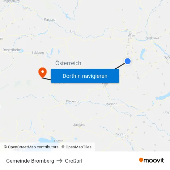 Gemeinde Bromberg to Großarl map