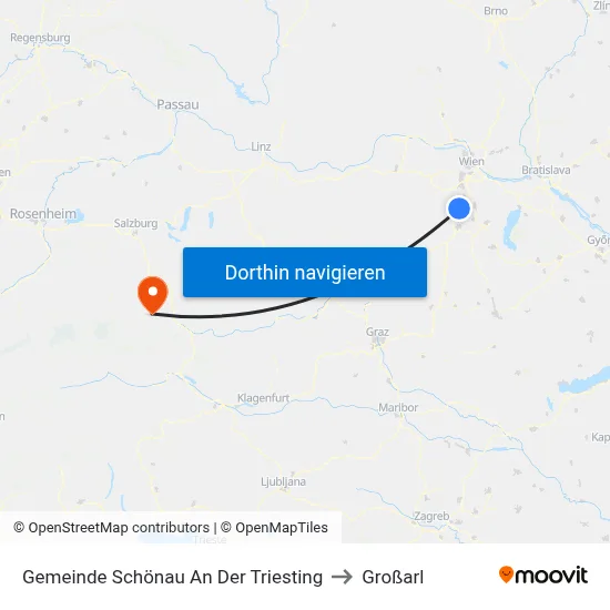 Gemeinde Schönau An Der Triesting to Großarl map