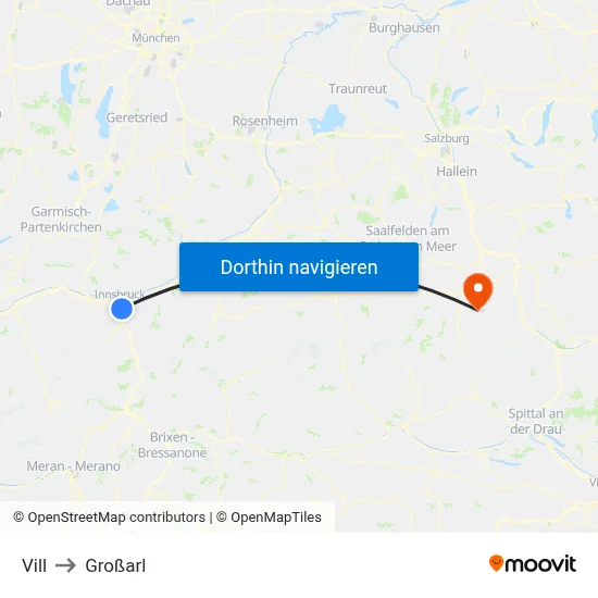 Vill to Großarl map