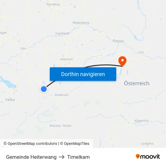 Gemeinde Heiterwang to Timelkam map