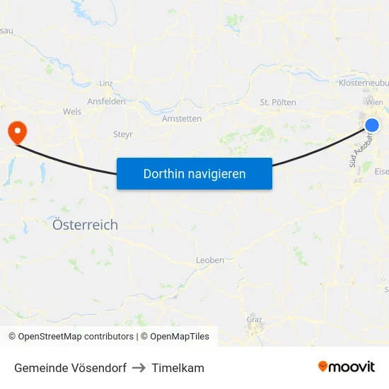 Gemeinde Vösendorf to Timelkam map